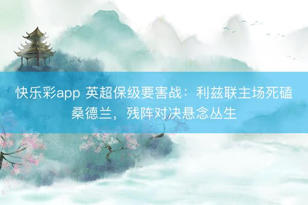 快乐彩app 英超保级要害战:利兹联主场死磕桑德兰,残阵对决悬念丛生